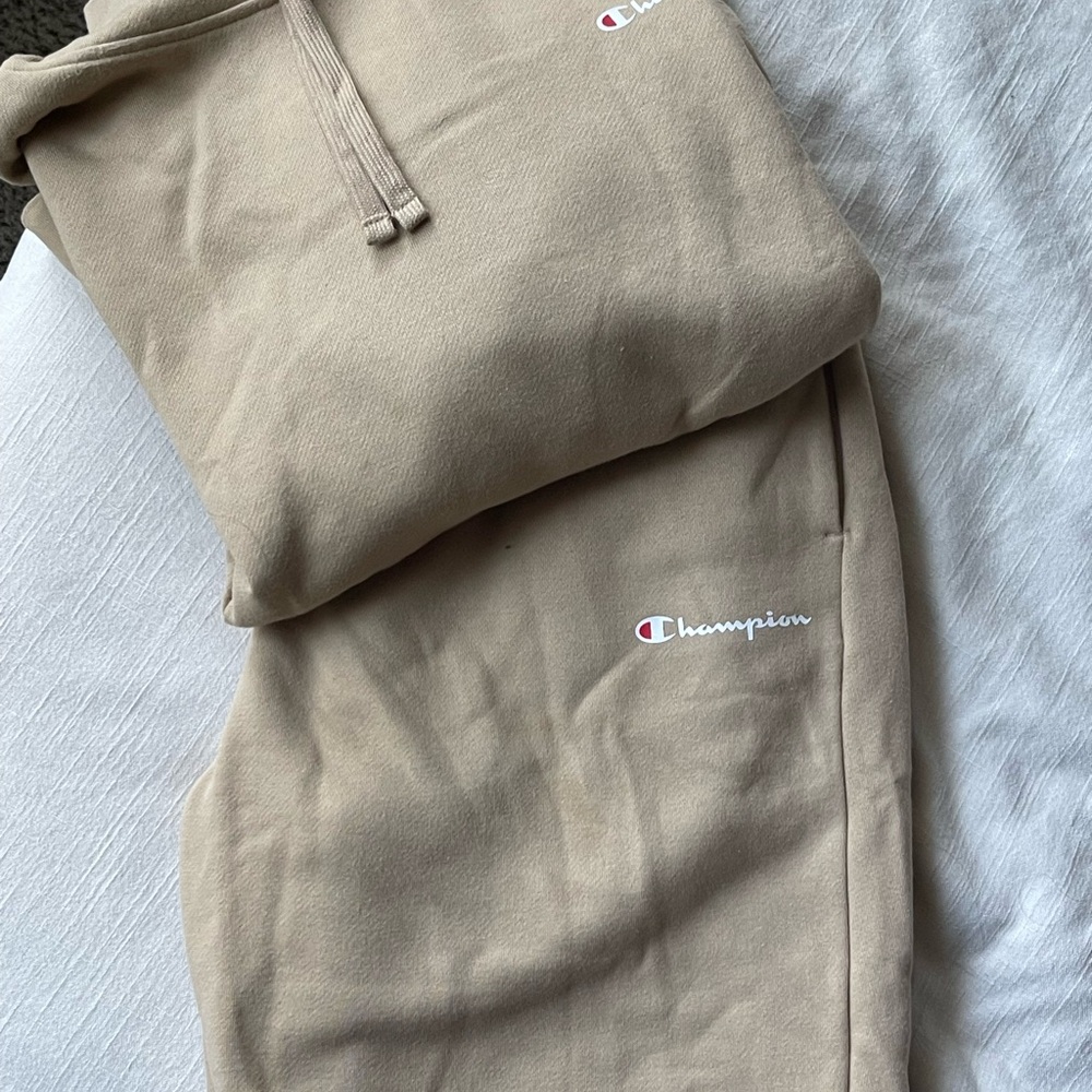 Champion Beige Hoodie and Joggers Set